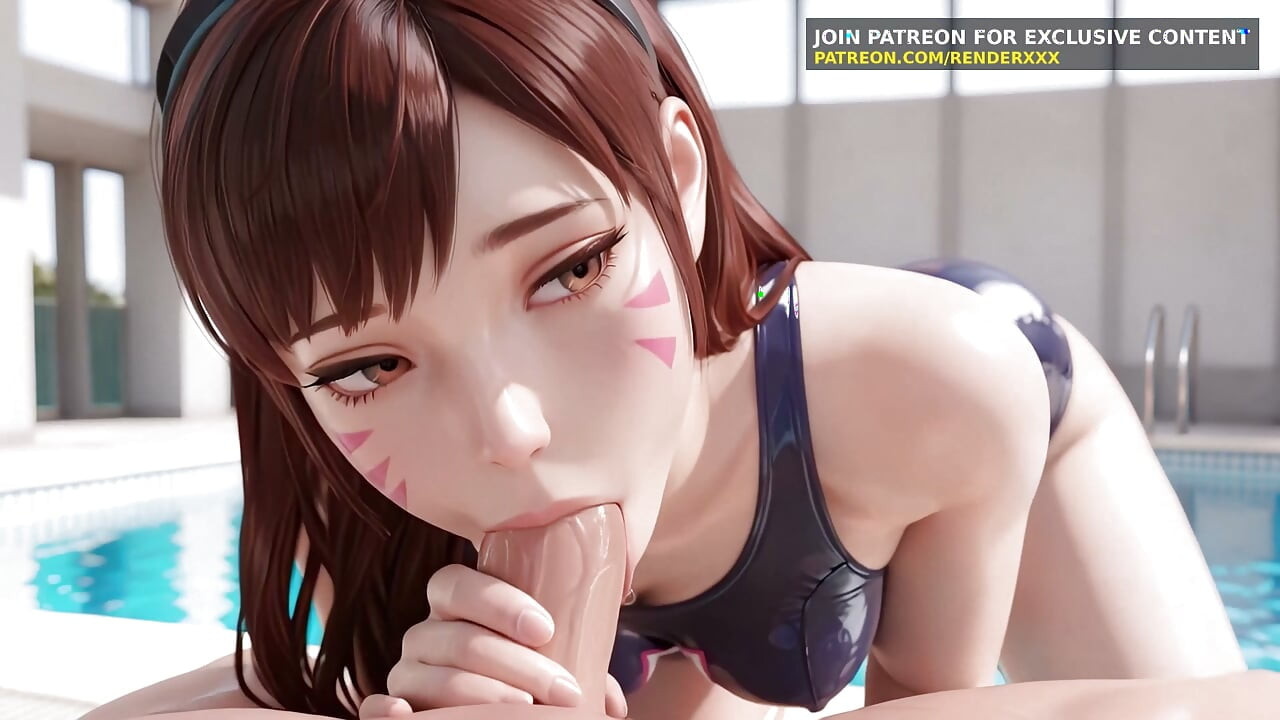 3D Animation: Overwatch Dva Taking Swimming Lessons Uncensored Hentai