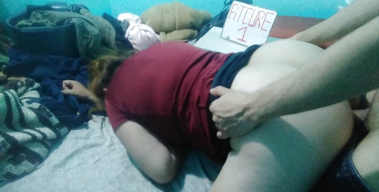 Doggy Style Action on Big Bed: Filming From Behind to the Side