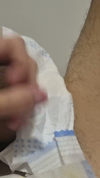 ABDL diaper Boy masturbation and Cumming in his diaper | Clip 1