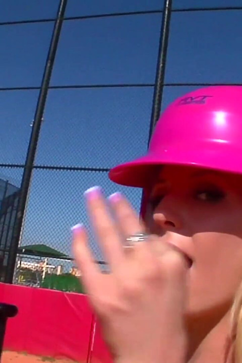 Athletic blonde bitsch works out her pussy and gets fucked