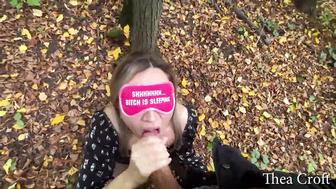 The couple decided to diversify their sex and right in the forest with a cumshot on the tongue