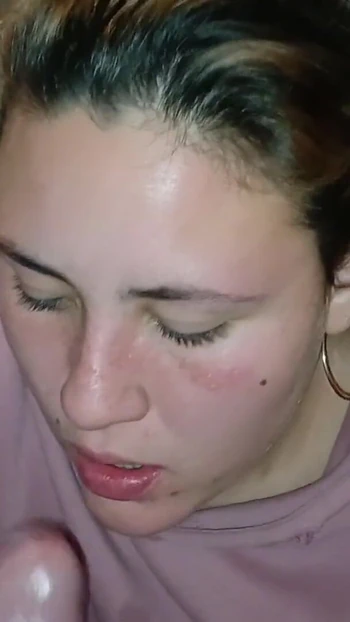 Must-see moment from "Homemade Blowjob in the Bathroom of Argentine asshole takes a huge load in her mouth"