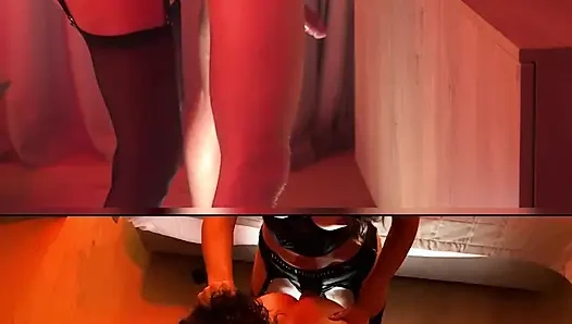 Pegging lurus menggoda dengan kekuatan menyodok tanpa ampun