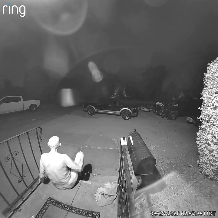 Solo dildo play in front yard. Exposed for all to see.