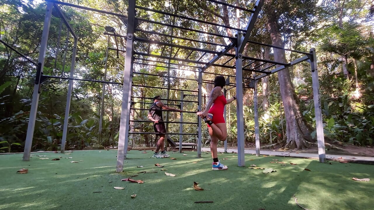 Full-body training with a predominance of pulldowns
