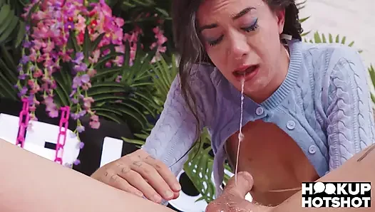 Eager Slut Natalie Brooks Asks Bryan Gozzling for Oral Sex!