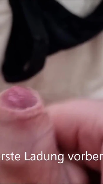 Powerful moment from "Found a stranger's Thong and String in the woods and covered them in my cum"