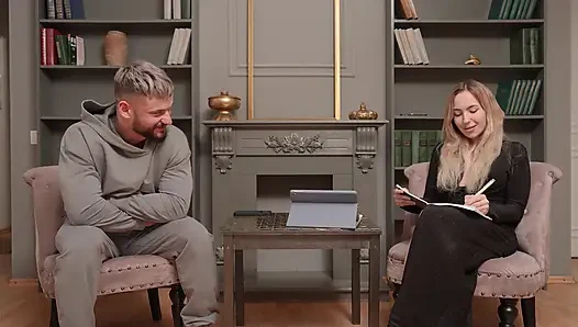 Fucked a sexy busty psychologist to orgasm at a reception