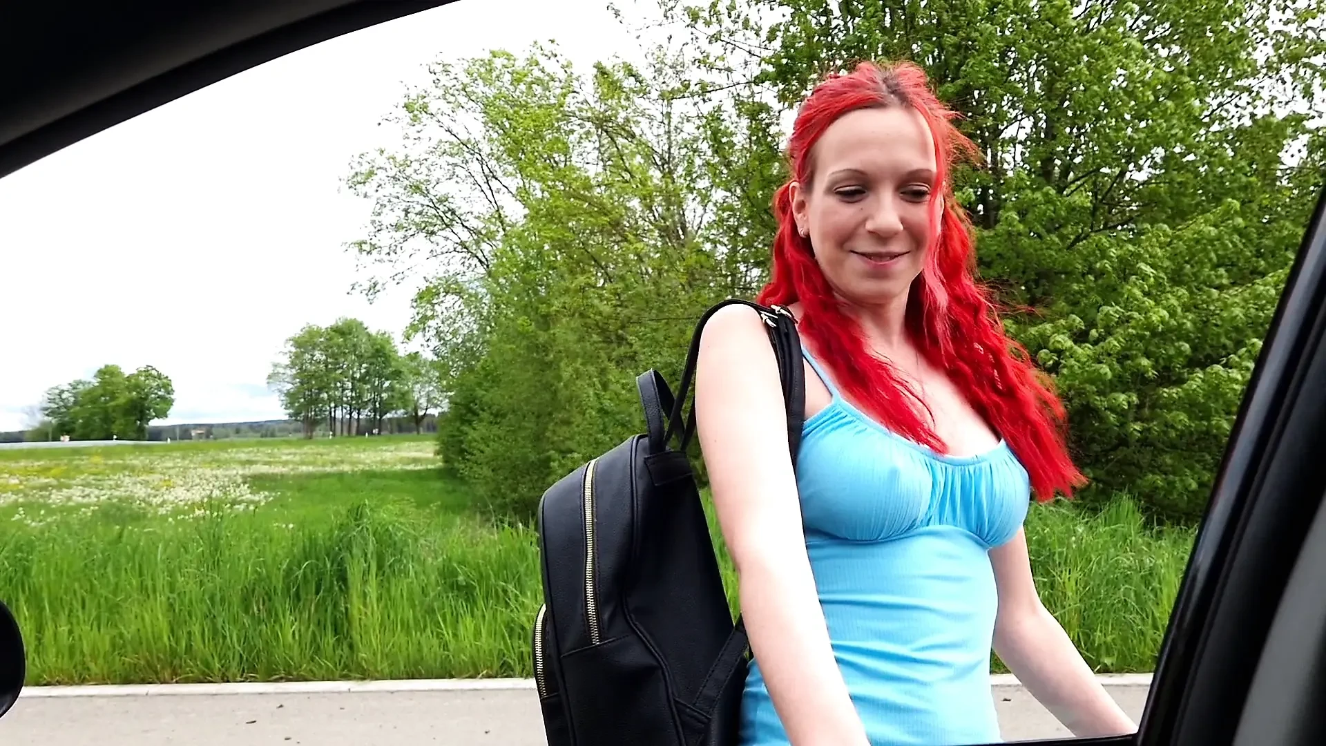 Forbidden meeting with my neighbor - Hot adventure in the car