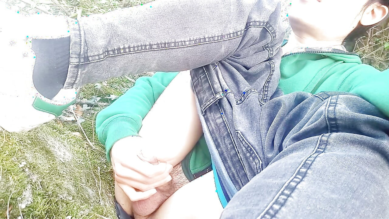 Ruined orgasm, but wanna full, thick cum, gay twink jerking off outdoor in adidas Stan Smith sneakers  Gay Asian boy wanking