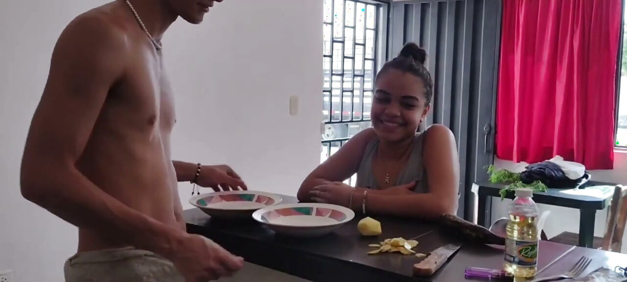 Homemade Sex with My Brunette Stepsister, Latina with a Big Ass Gets Fucked by Her Stepbrother