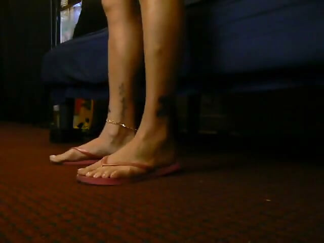 Night View Flipflops Dirty Feet