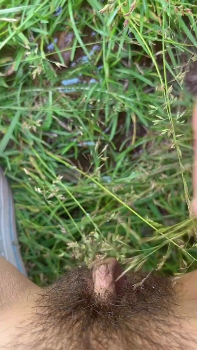 pissing outside near grape tree | Clip 2