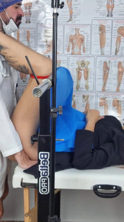 Spectacular moment from "Stepmom with her stepdaughter gets fingered in the gynecologist's ass and lets doctor play with"