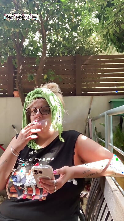 Morning Outdoor Smoking Ritual - BBW Brazilian MILF Goddess
