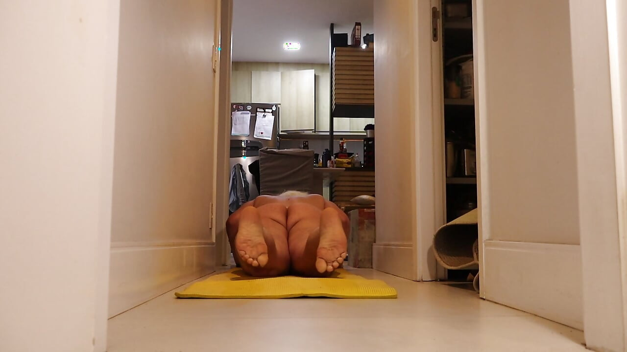 Femboy doing naked yoga - part 2