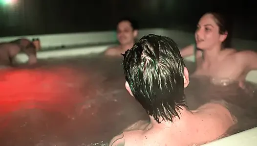 Jacuzzi Orgy! Hot Foursome with Yael Stc, Keila Bassi, and El Nono - Knock Knock Club