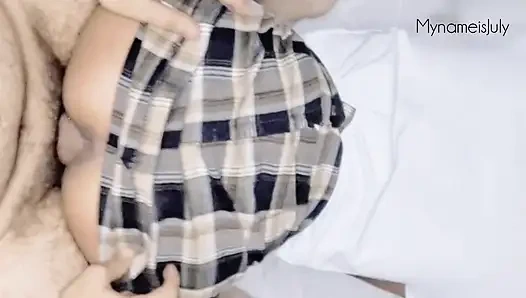 Perverted Schoolgirl: DILF, I want to be fucked by adults who come into the house at night