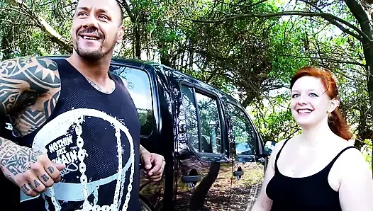 vicki gets fucked nice from behind in car