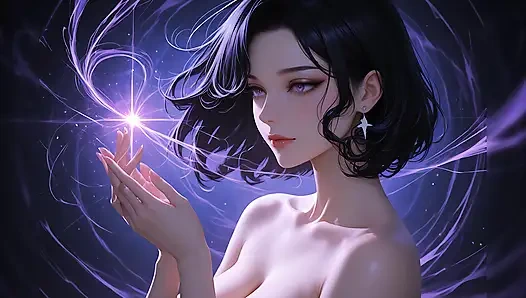 Lustrender Diashow: nackte mystikerin Trance Wirbelnde zauber - ai-video