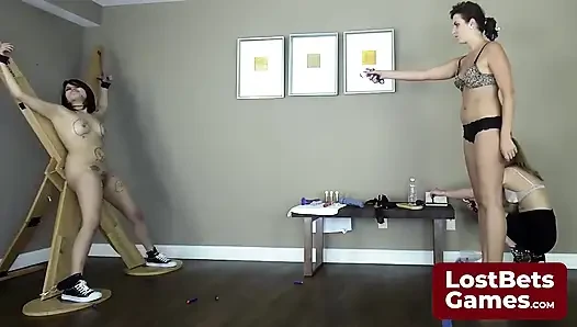The Second Strip Body Shot Lands Squarely on Her Pussy