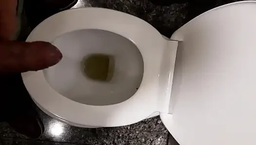 Pee in public bathroom