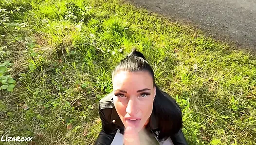 Hot Stable Worker Took Me Into the Forest… Risky Smoking Deepthroat POV