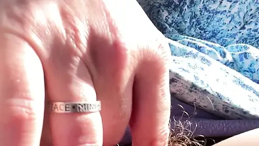 Stepmom Plays with Her Smelly Pussy at the Back of the Bus, Then Sniffs and Sucks Her Stinky Fingers!