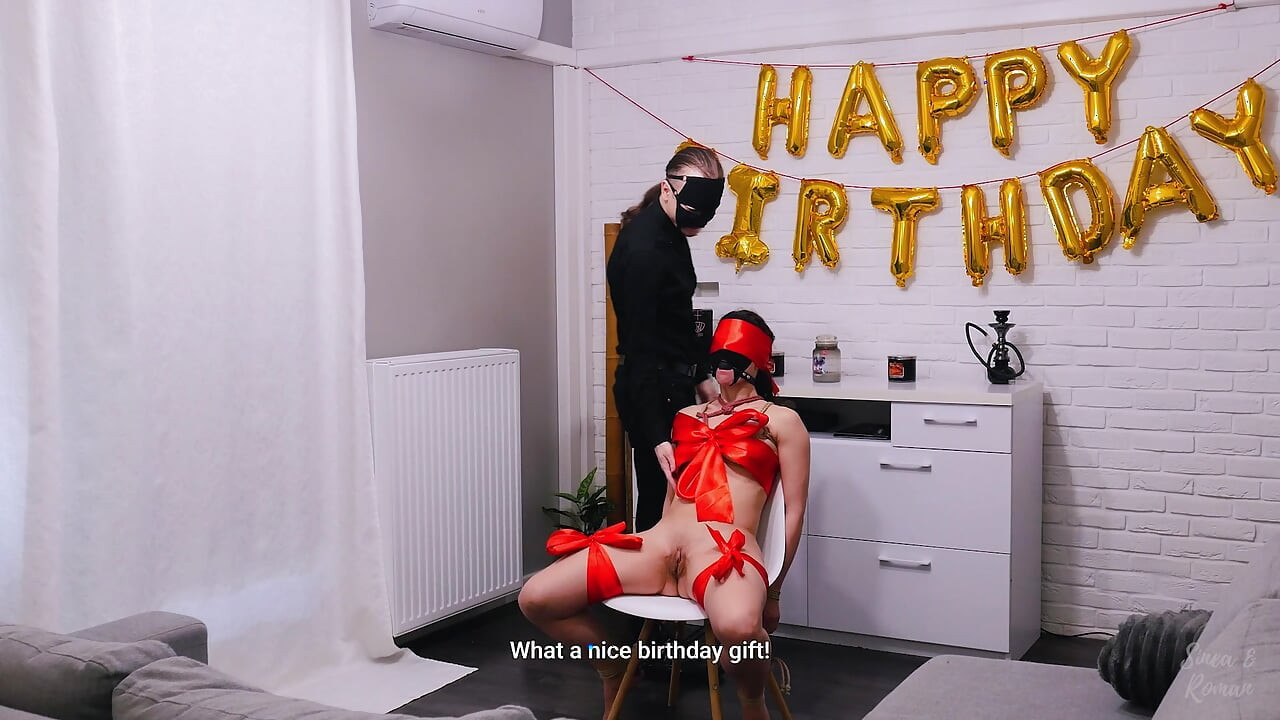Sinea Gives Her Own Tied-up Body as a Gift for Roman's Birthday!