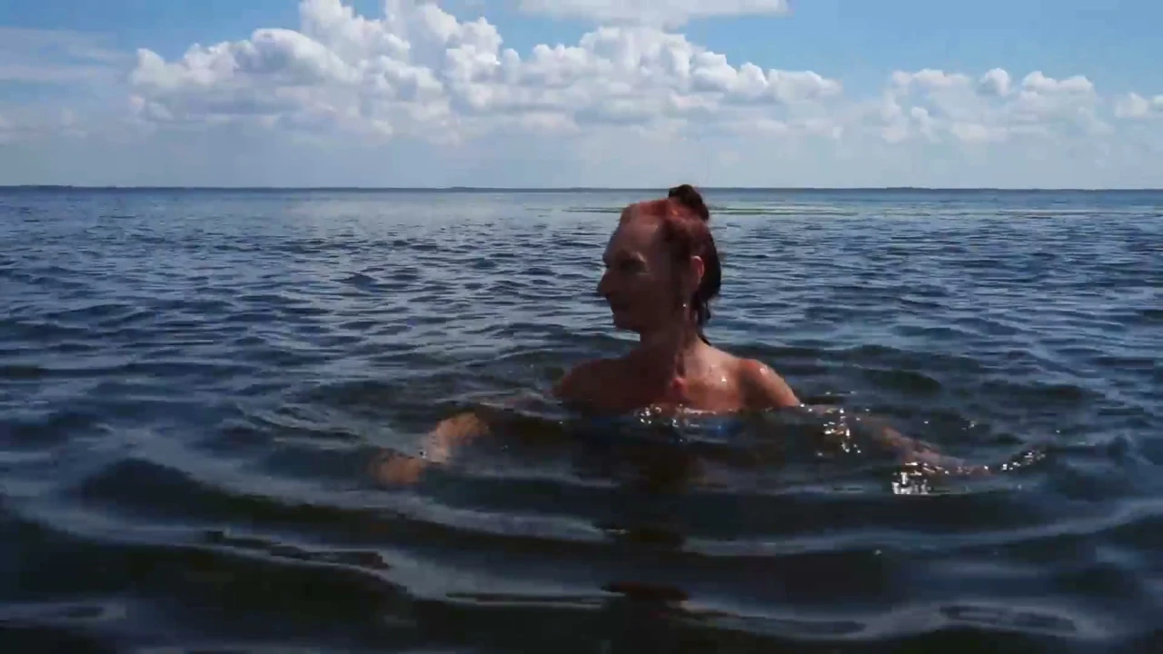 Swimming in Volga-river