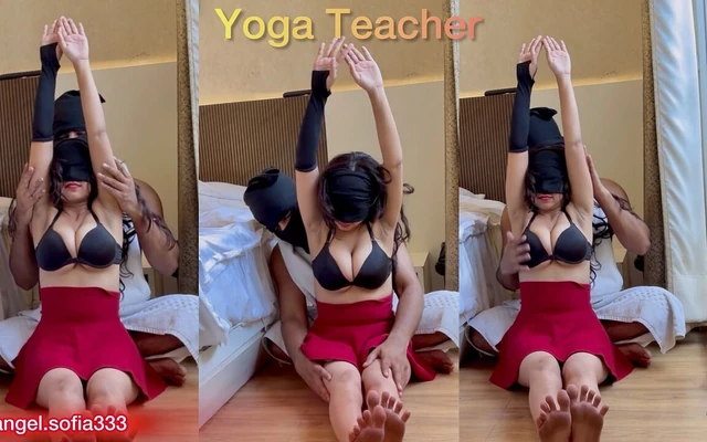 Zaalim Yoga Teacher Fucked Beautiful Fitness Girl During Training - India Desi MILF Cheating Wife