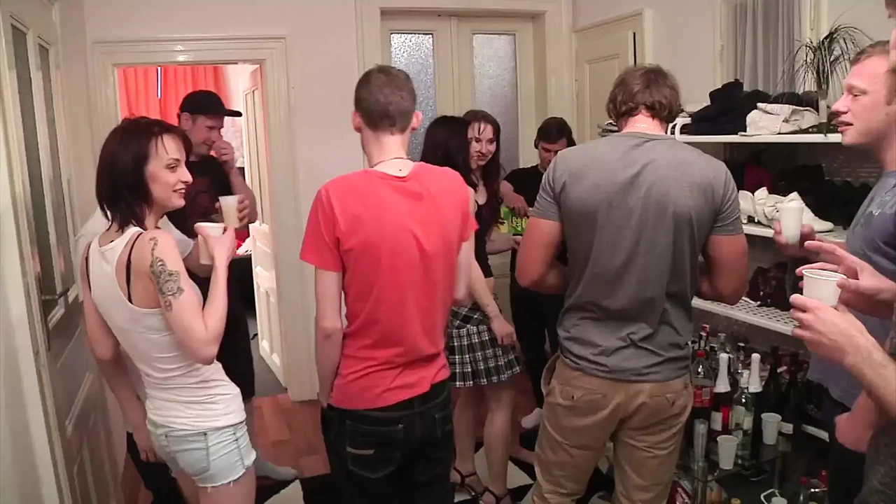 淫荡荡妇在派对后在群交中被性交