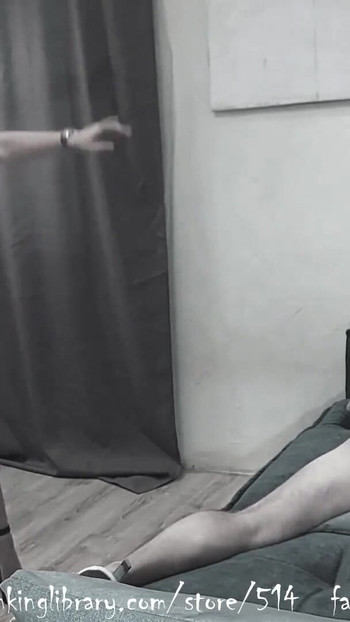 Thrilling moment from "Strong and sexy spanking of husband"