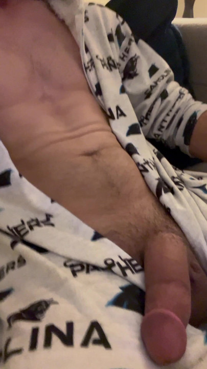 Flopping my thick white cock out for you while wearing a onesie