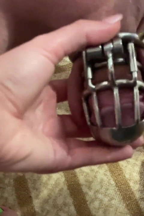 Ruined Orgasm After Being Locken in Chastity for a Months! Ruined on Feet