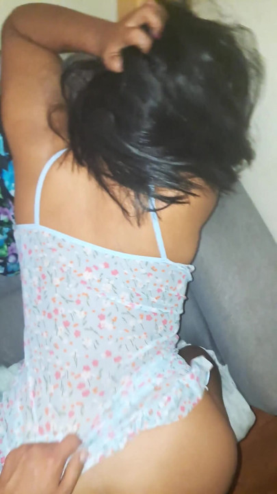 My stepdad saw me in a very short and sexy DRESS and he didn't hesitate to make me his!! He put his finger in my anus:( | Clip 1