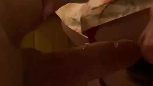 Teen learning deepthroat