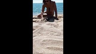 Playa naturista con Noemie