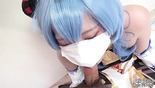Genshin Ganyu Cosplay, eine süße Fassade gibt einem mutigen, spielerischen Erwachen weg