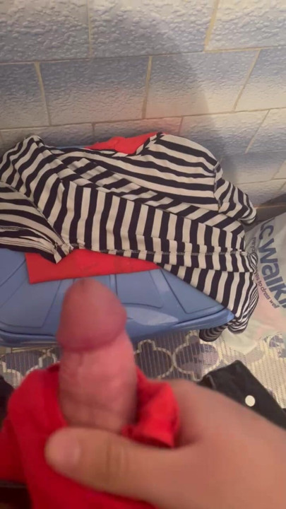 Having some fun using my mommy dirty panties