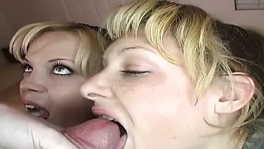 Mother and daughter-Cum swallow together