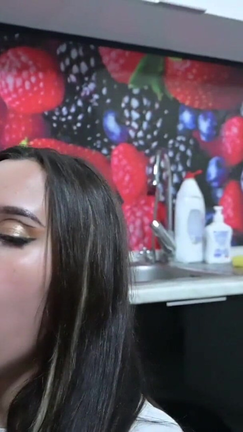 Babysitter was trying to wash dishes, but ended up swallowing a big cumshot instead!Petite teen Fiona Brandy gets fucked | Clip 1