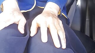 Crossdressing Wearing Woman Bca Bank Uniform