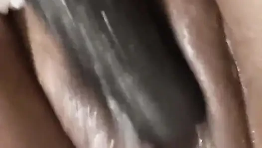 Pounding My Wet Pussy with Big Dildo Stimulating My Clit with Electric Toothbrush