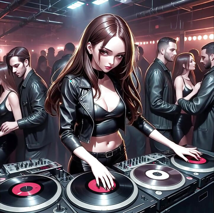 Anime Sexy DJ Synthwave Retrowave Electro AI