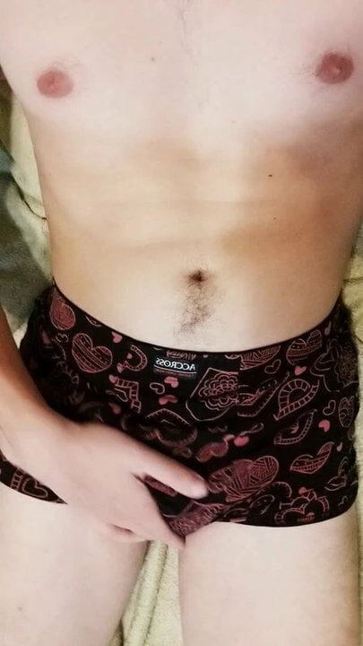 a handsome guy took out his big dick from his underpants