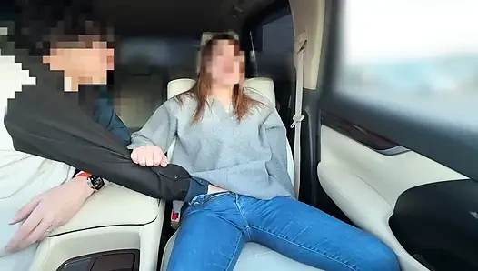 Married Woman Reaches Orgasm in the Car During Work