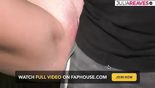 Horny slut climbs on the kitchen counters, gets fucked to a mouth cumshot