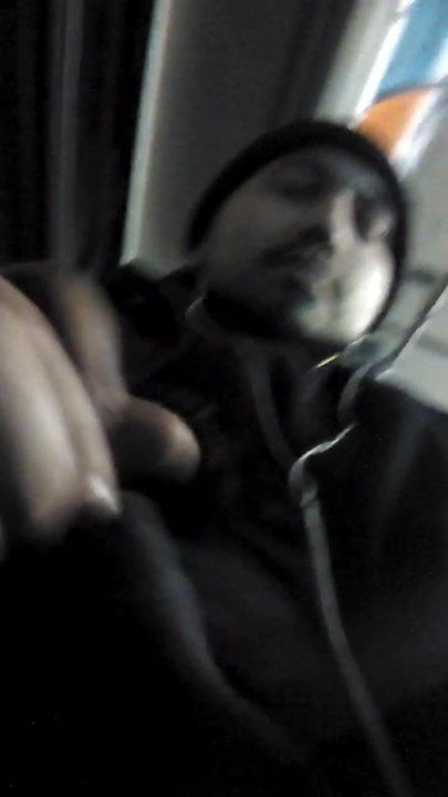 Jacking off on a bus