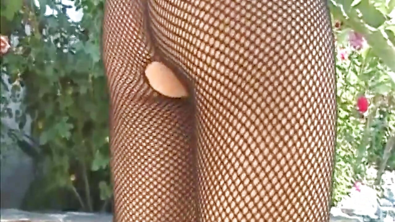Blonde Babe in Fishnets Takes Deep Anal Pounding
